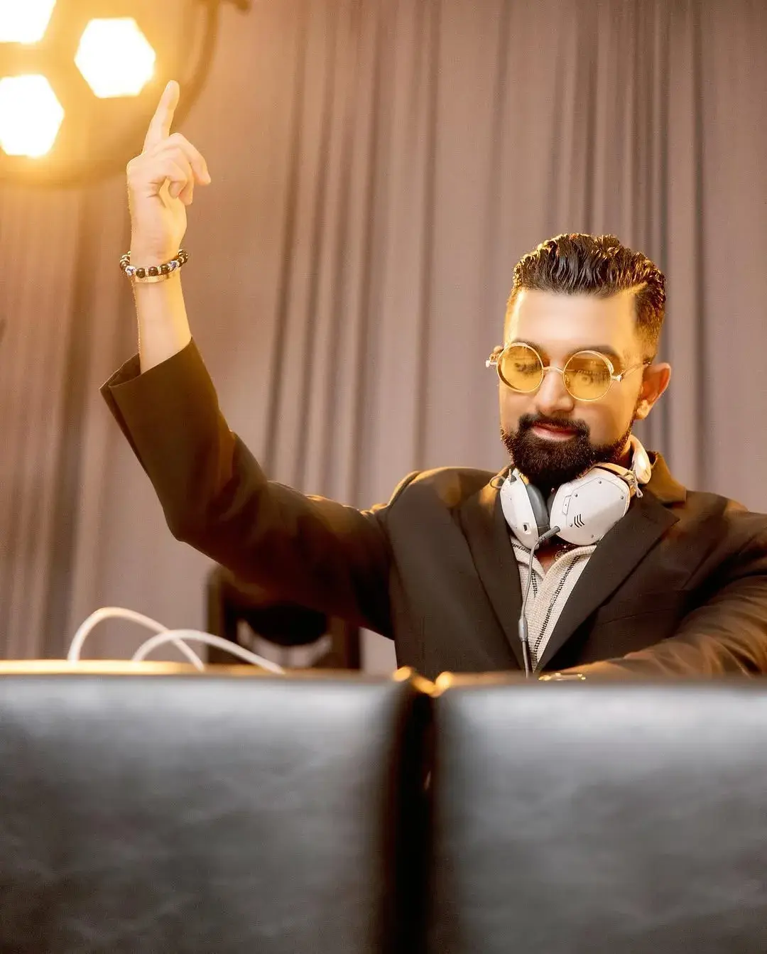 Aryan Rabizadeh, founder and lead DJ of DJ Next Level Entertainment, performing at a Los Angeles event